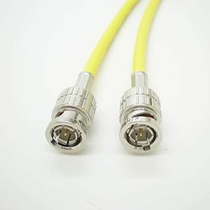 【中古】3C2VS 可動部用 やわらかいBNCケーブル 両端BNC付き 3C2VS対応 柔軟タイプ 撚線 (黄色, 5m)