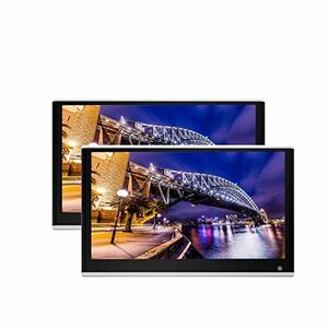 【中古】4K車のヘッドレストモニタータッチスクリーン1080P 13インチ3 + 32GB自動車後部座席ビデオプレーヤーWIFI HDMIリンク (