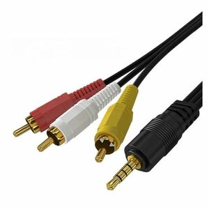 【中古】3.5 ミリメートルに 3 RCA Au/dio ケーブルアダプタ 1.5 メートル/2 メートル高/gh 品質オス - オス Ja/ck