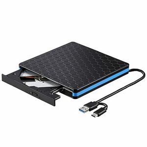 【中古】ポータブルDVDプレーヤー 外部光学駆動 タイプC USB3.0 21で CD/DVD/VCDバーナープレーヤーリーダー rw.携帯用外部光