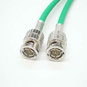 【中古】3G-SDI/HD-SDIケーブル 両端BNC付きケーブル 3CFB対応同軸ケーブル 単線 (緑色, 1m)