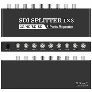 【中古】SDIスプリッター 1x8 SD-SDI HD-SDI 3G-SDI (1入力と8出力) SDIビデオスプリッターボックス ディストリビュー