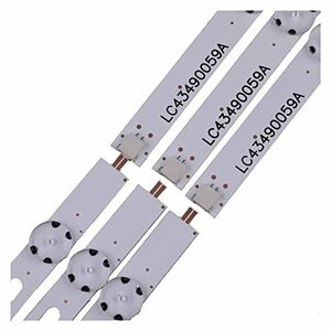 【中古】CARZE 3. PCS 7LED LEDバックライトストリップフィット LG 43UJ635V 43UJ6300PLB 43UJ651V