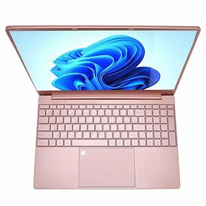 【中古】15.6 インチ ノートパソコン、1920x1080 HD ノートパソコン 100?240V ローズゴールド指紋認証ロック解除 N5095