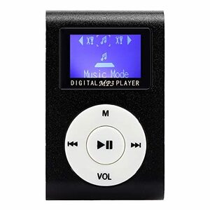 【中古】金属クリップ付きミニ音楽プレーヤー 1.8 インチ LCD デジタルディスプレイ 3.5 Mm プラグ MP3 プレーヤー USB 2.0