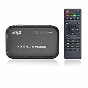 【中古】InLight HD801メディアプレーヤー 2022年の最新のアップグレード最大3840*2160p 30fps解像度 HDMI/VGA出