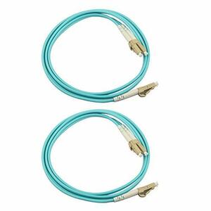 【中古】Jopto 2PCS LC to LC OM3 Fibre Patch Cable Multimode (LSZH) 50/125 10G