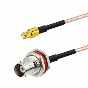 【中古】2-pcs BNCメスto MCXオスピグテールケーブル15?cm for dvb-t2?ATSC TV SDR USBスティック