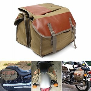 【中古】Alamor Motorcycle Canvas Saddlebags Equine Back Pack compatible with H