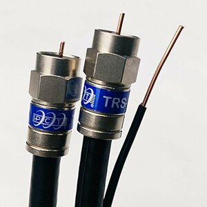 【中古】75?ftデュアル同軸RG - 6ケーブルW / Groundメッセンジャー3?GHz 75?Ω 18?AWG UL ETL CM耐腐食We