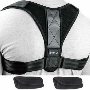 【中古】Adjustable Back Corrector & Padded Clavicle Posture Corrector Brace -