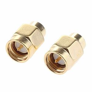 【中古】2個 SMA オス RF 同軸端子キャップ ダミー負荷 2W 金メッキ