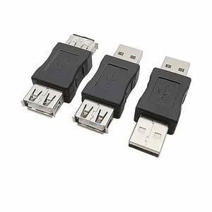 【中古】USB 2.0 タイプ A オス - オス/USB オス - メス/USB メス - メス カプラー アダプター コネクタ エクステンダー