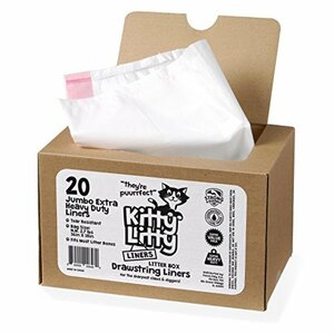 【中古】Extra Heavy Duty Jumbo Cat Litter Box Liners 20 Count Cat Waste Liners