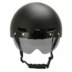 【中古】スマートバイクヘルメット、ブラック4K HDリアルタイムビデオ視聴サイクリング用バイクヘルメット