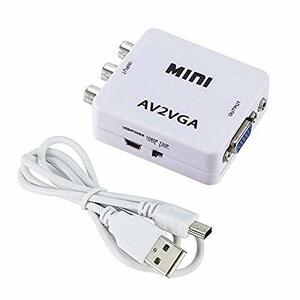 【中古】hobbyant ミニHD AV2VGAビデオコンバータコンバータボックスAV RCA CVBSからVGAビデオコンバータへの変換3.5mm