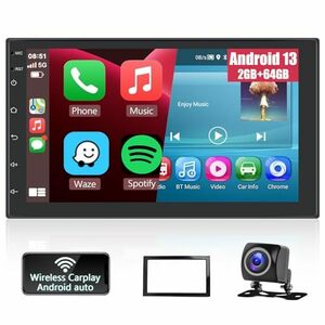 【中古】2G+64G 人間の特徴をもつ 13 2Din Carplay が付いている 7 インチ車のステレオ