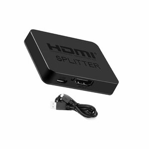 【中古】HDMIスプリッター 1イン2出力 4K HDMIスプリッター デュアルモニター用 複製/ミラーのみ 1x2 HDMIスプリッター 1~2ア