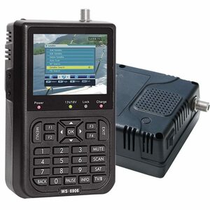 【中古】衛星信号検出器 デジタル信号ファインダー WS 6906 3.5 ”液晶画面 DVB-S FTA 受容体 QPSK 衛星信号メーターファイン