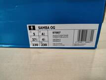 B75807/SAMBA OG/adidas/23.0cm/女性/新品未使用・未着用/送料無料/アディダス サンバ オージー/ "BLACK WHITE GUM"/12月購入_画像4