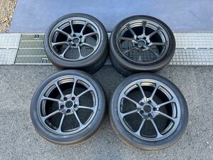 RAYS NE24 18x9.5J ＋45 5/114.3 4本セット 265/35R18 ADVAN A052 22年製