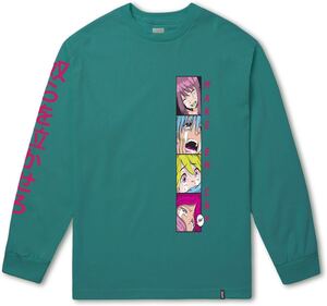 Huf Ron T Make Em Cry Pt 2 L/S Te FOR-футболка с длинным рукавом с длинным футболкой с длинным рукавом тропический зеленый тропический зеленый L размер Huff Huff