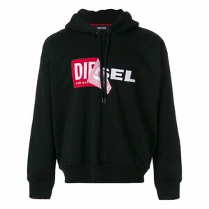 DIESEL パーカー　ロゴ　S-ALBY プルオーバー　スウェット　ブラックL