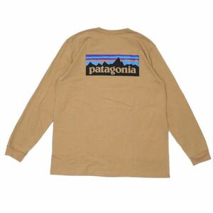 patagonia ロンT LONG-SLEEVED P-6 LOGO タン L