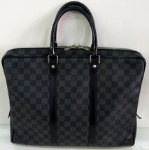 ☆LV ルイヴィトン ダミエ・グラフィット ポルトドキュマン ヴォワヤージュ ビジネスバッグ【N41125】USED品☆_画像1