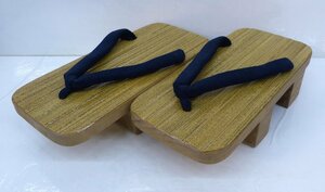 * storage goods! Ginza .. shop for man . flax bamboo large angle geta piece geta Japanese clothes / kimono / Japanese clothes size ( approximately )23.5cm*