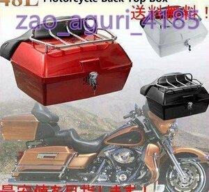 シートバッグ、リアバッグ 大型バイク用 ツーリングトランク ツアーパック 48L +マウントラック+ベース 耐衝撃 リア テイル ボックス