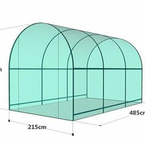 プロの農家も愛用 PE素材 ビニールハウス 菜園ハウス 温室 グリーンハウス 間口2.15ｍ×奥行4.85ｍ×高さ2.2ｍ スチールパイプ 野菜 育苗の画像4