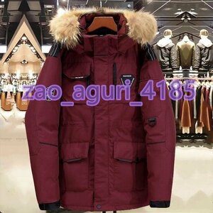 YR-NO1実寸3XL】新品 紫 北欧 最高級ライン 超防寒premium多機能 寒冷地 重厚 豪雪 Ecoファー付 ファー脱着 高品質 贅沢 ダウンジャケット