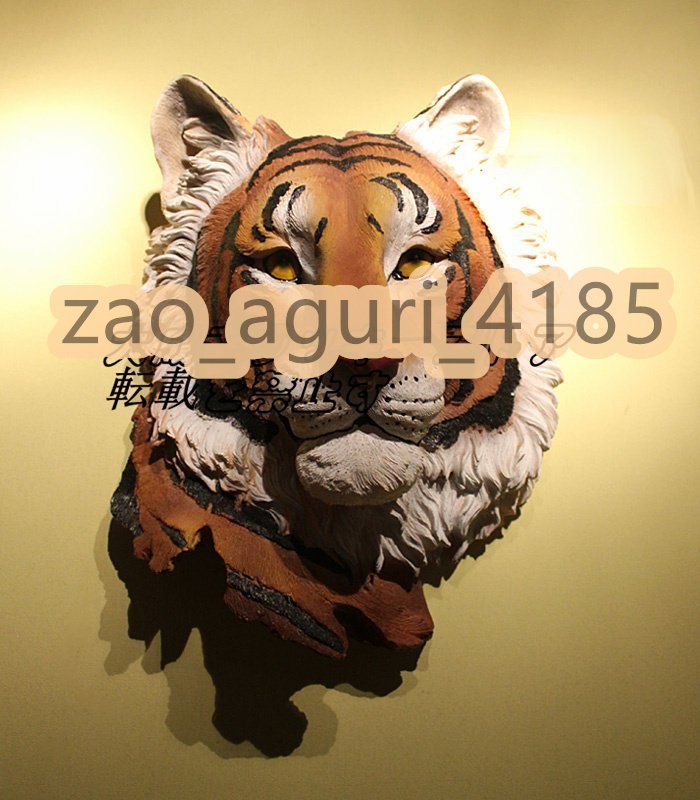 Animal head tiger tiger wall hanging object wall decoration resin handmade animal interior wall decoration living room z855, interior accessories, ornament, Western style