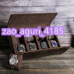  Europe and America super popular! arm clock case 8ps.@ storage original leather wristwatch collection clock case arm clock case storage case wristwatch box coffee /1 point 