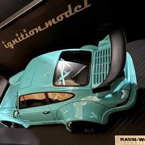 [絶版品] 1/18 IG2479 RWB 930 Light Blue ignition model イグニッションモデル Porsche ポルシェ RAUH-Welt BEGRIFF 964 911 993の画像5