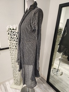  Donna Karan gray cardigan sale price .Y139,650!! unused size S [8837-]