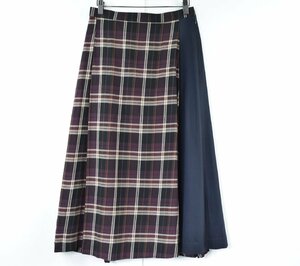 0408-23Y0367★J.プレス J.PRESS★美品 チェックMIX タックスプリーツスカート 11号 春秋におすすめ♪