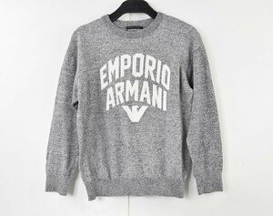 1265-23Y0282★エンポリオアルマーニ★ロゴニットプルオーバー 10A/142cm グレー系 EMPORIO ARMANI