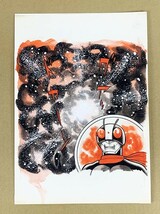 石ノ森章太郎直筆原画「仮面ライダー」　28.5×26　S:37.5×26.5　Shotaro Ishimori_画像2