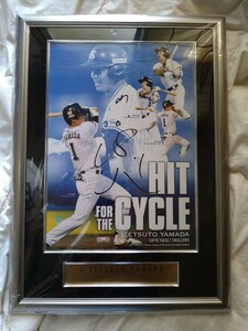 BBM Tokyo Yakult Swallows mountain rice field . person cycle hit memory with autograph memorial photo panel 