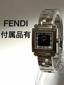 極美品！　FENDI フェンディ　電池新品　ズッカベルト　レディース腕時計