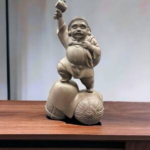 中古 大黒天様 銅製 重量5kg 商売繁盛 家内安全 金運 風水 FQ1150
