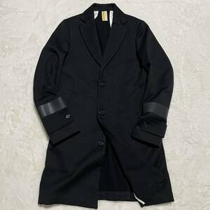 【美品】イタリア製 GAZZARRINI ガッザリーニ　ウールチェスターコート ブラック 黒 サイズ46(M相当) メンズ