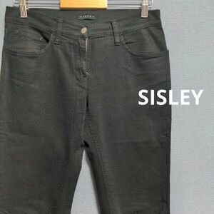 本日限定値下げ中！【SISLEY】シスレー　ボトムス　パンツ　黒　ブラック　デニム