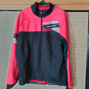 ＰＥＡＲＬ ｉＺＵＭｉ パール・イズミ サイクル・ジャージ 赤黒 エアベンチレーション/内側フリース メンズ サイズＬ 中国製 ユーズド品