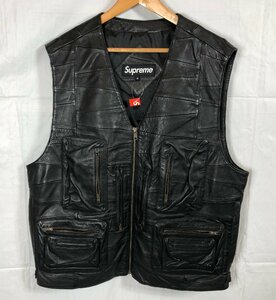 ☆未使用品☆Supreme シュプリーム Patchwork Leather Cargo Vest 羊革 サイズ：M Lamb leather ラムレザー カーゴベスト[661-1213-7O5]