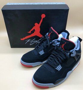 NIKE ナイキ AIR JORDAN 4 RETRO BRED 308497 060 サイズ:29cm エアジョーダン スニーカー☆やや美品☆[75-0110-O2]