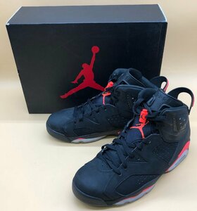 NIKE ナイキ AIR JORDAN 6 RETRO 384664 023 サイズ:27.5cm INFRARED BLACK エアジョーダン スニーカー☆良品☆[75-0107-O3]