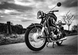 BMW R26 250cc 1955 год Vintage мотоцикл картина способ обои постер A2 версия 594×420mm(. ... наклейка тип )001A2